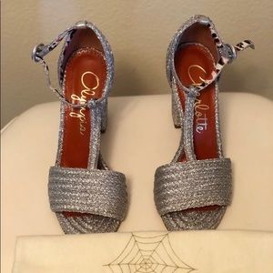 Authentic Charlotte Olympia Silver Sandals
